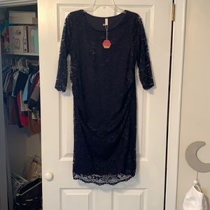 NWT Pink Blush Maternity Lace dress